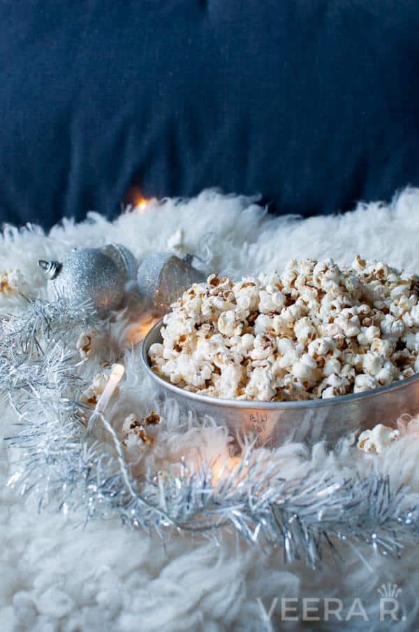 Big bowl of maple popcorn to keep you company when you are watching your favorite Christmas movie!