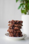 Sugar free vegan oat meal cookies with chocolate and raisin.