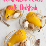 Poached Pears with Dukkah | Vegan | Sugar-free | Dessert | Christmas