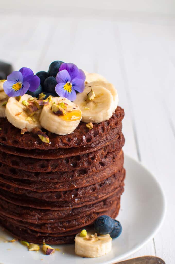 Vegan and Gluten-free Chocolate Pancakes | Healthy Breakfast | Sugar-free recipe 